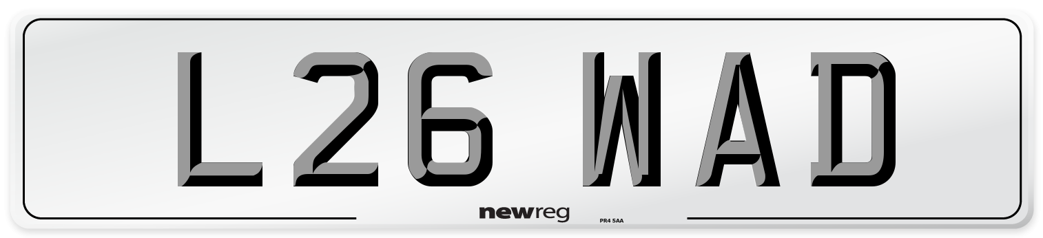 L26 WAD Number Plate from New Reg